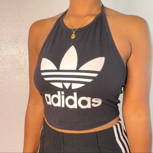 ADIDAS TREFOIL HALTER TOP!